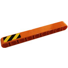 LEGO Oranje Balk 9 met Danger Strepen Sticker (40490)