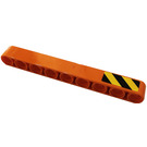 LEGO Orange Beam 9 with Danger Stripes Sticker (40490)