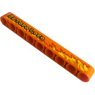 LEGO Oranje Balk 9 met 'El Toro Loco', Flames (Rechtsaf) Sticker (40490)