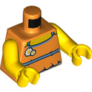 LEGO Orange Blouse Torse avec dos couvert (973 / 76382)