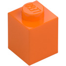 LEGO orange Klods 1 x 1 (3005 / 30071)