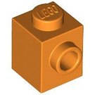 LEGO Orange Brick 1 x 1 with Stud on One Side (87087)