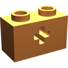 LEGO Orange Brick 1 x 2 with Axle Hole ('+' Opening and Bottom Stud Holder) (32064)