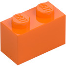 LEGO Arancione Mattoncino 1 x 2 con tubo alla base (3004 / 93792)