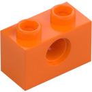 LEGO Orange Kloss 1 x 2 med Hål (3700)