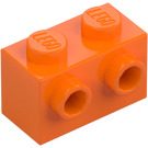 LEGO oranžová Kostka 1 x 2 s Cvočky na Jeden Postranní (11211)