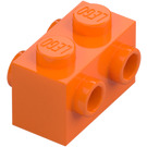 LEGO Orange Brick 1 x 2 with Studs on Opposite Sides (52107)