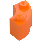 LEGO orange Klods 2 x 2 Rund Hjørne med Knops hak og forstærket underside (85080)