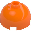 LEGO orange Klods 2 x 2 Rund med Dome Top (Hul knops, akselholder) (3262 / 30367)