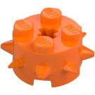 LEGO Orange Brick 2 x 2 Round with Spikes (27266)