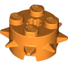 LEGO Orange Backstein 2 x 2 Runden mit Spikes (27266)