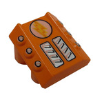 LEGO Orange Brick 2 x 2 with Flanges and Pistons with Flanges and Pistons with Light / Lightning Bolt (30603)