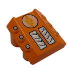 LEGO Orange Backstein 2 x 2 mit Flanges und Pistons mit Flanges und Pistons mit Light / Lightning Bolt (30603)