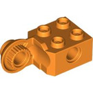 LEGO Orange Backstein 2 x 2 mit Loch, Hälfte Rotation Joint Ball Vertikale (48171 / 48454)