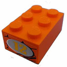 LEGO Orange Backstein 2 x 3 mit Number 12 Aufkleber (3002)