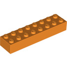 LEGO Naranja Ladrillo 2 x 8 (3007 / 93888)