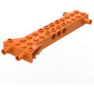 LEGO Orange Stein 4 x 12 mit 4 Pins und Technic Löcher (30621)