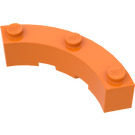 LEGO Oranje Steen 4 x 4 Ronde Hoek (Breed met 3 Studs) (48092 / 72140)