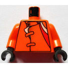 LEGO Orange Car 56 Racers Driver Torso (973)