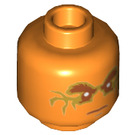 LEGO Orange Cole - Airjitzu Minifigure Head (Recessed Solid Stud) (3626 / 21171)