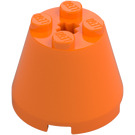 LEGO Orange Kon 3 x 3 x 2 med Axelhål (6233 / 45176)