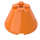 LEGO Orange Cône 4 x 4 x 2 avec trou d'axe (3943)