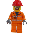 LEGO Oranje Bouw Work minifiguur