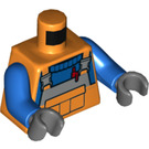 LEGO Orange Construction Worker Minifig Torso (973 / 76382)