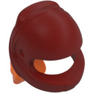 LEGO Arancione Crash Casco con Rosso scuro Coda di cavallo (36293)