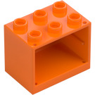 LEGO Orange Schrank 2 x 3 x 2 mit vertieften Noppen (92410)