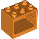LEGO Orange Cupboard 2 x 3 x 2 with Recessed Studs (92410)