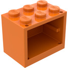 LEGO oranžová Skříňka 2 x 3 x 2 s pevnými cvočky (4532)