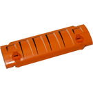 LEGO Oranje Gebogen Paneel 11 x 3 met 2 Pin Gaten met Sheet Metal Indentations (Links) Sticker (62531)