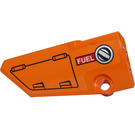 LEGO Orange Curved Panel 3 Left with Hatch and Fuel Filler Cap Sticker (64683)