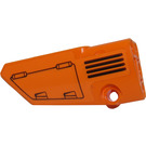 LEGO Orange Curved Panel 3 Left with Hatch and Grille Sticker (64683)