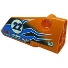LEGO Orange Incurvé Panneau 4 Droite avec '22', Lightning, Logos 'OIL', 'Essieu Faisceau', 'MOTO' 'NORTHERN' Autocollant (64391)