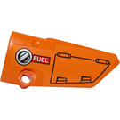 LEGO Orange Incurvé Panneau 4 Droite avec Hatch et Fuel Filler Casquette Autocollant (64391)