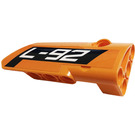 LEGO Orange Curved Panel 4 Right with 'L-92' Sticker (64391)