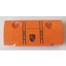 LEGO Orange Gebogen Panel 7 x 3 mit Porsche Logo und bag straps Aufkleber (24119)