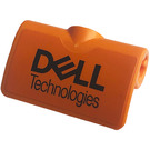 LEGO Oranje Curvel Paneel 2 x 3 met 'DELL Technologies' Sticker (71682)
