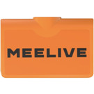 LEGO Oranje Curvel Paneel 2 x 3 met ‘MEELIVE’ Sticker (71682)
