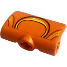 LEGO Orange Curvel Panel 2 x 3 mit Ring Aufkleber (71682)