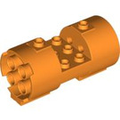 LEGO Orange Cylinder 3 x 6 x 2.7 Horisontell Ihåliga centrumknoppar (30360)