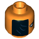LEGO Orange Deathstroke Minifigure Head (Recessed Solid Stud) (3626 / 21591)