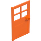 LEGO Orange Door 1 x 4 x 6 with 4 Panes and Stud Handle (60623)