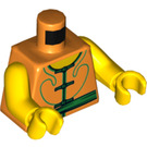 LEGO Orange Dragon Boat Minifig Torse (973 / 76382)