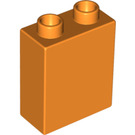 LEGO Orange Duplo Brick 1 x 2 x 2 without Bottom Tube (4066 / 76371)