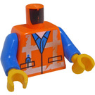 LEGO портокал Emmet минифиг Торс с Worn Раета (973 / 76382)