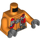 LEGO Orange Female Coast Garder Minifig Torse (973 / 76382)