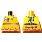 LEGO Orange Female with Orange Top (Alpharetta) Torso without Arms (973)